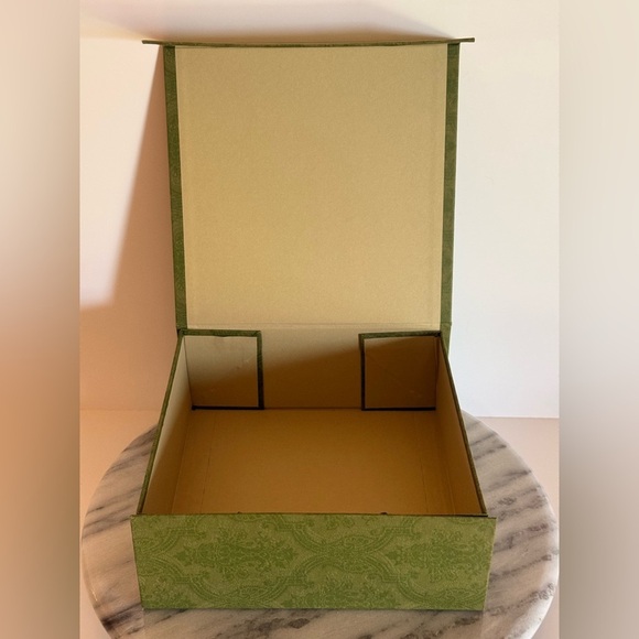 Gucci Olive Green Paisley With A Ribbon & 2 Small Gift Boxes Empty - Picture 14 of 16